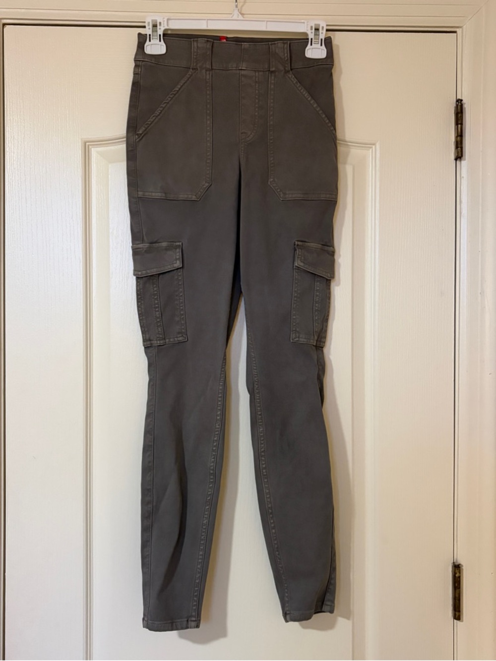 Spanx Cargo Pants in Olive Gray